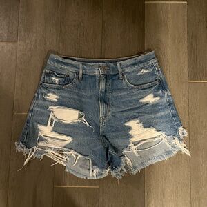 American Eagle Outfitters Ripped Blue Jean Shorts